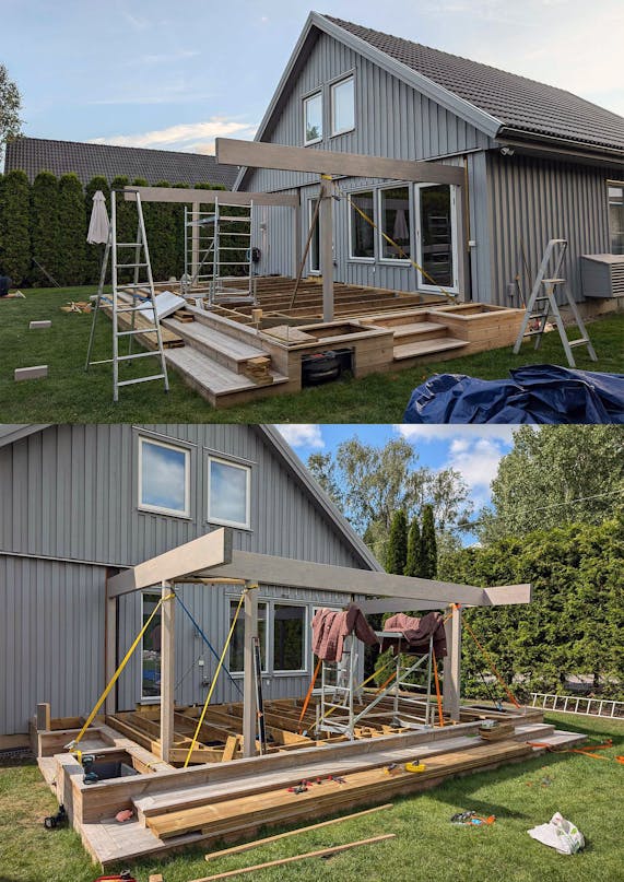 Vinterisoleret udestue af genbrug Vinterisoleret udestue af genbrug